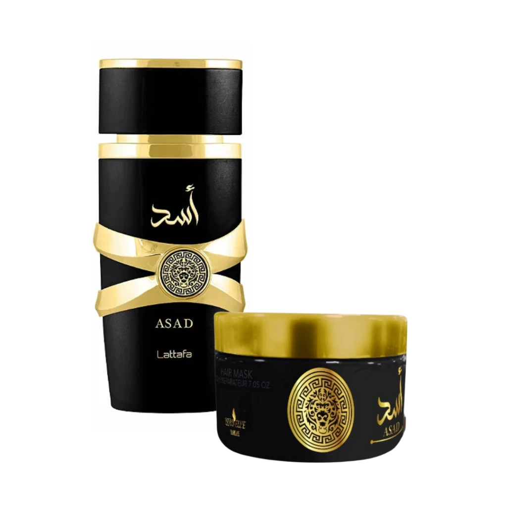 Lattafa Asad EDP 100ml + Creme Hidratante Corporal (Concentrado) Lattafa Asad 200ml Isabelle La Belle